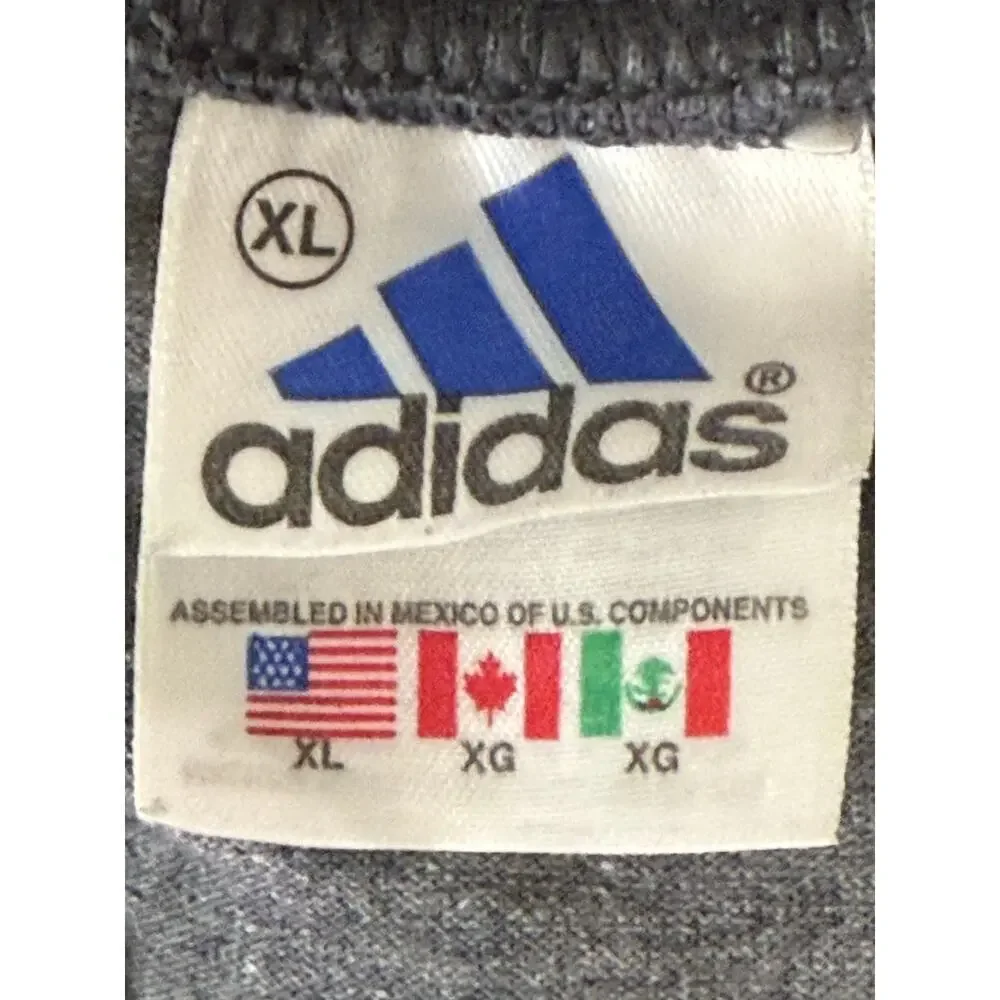 Adidas Long Sleeve Tee - Gray and Red - Men's XL